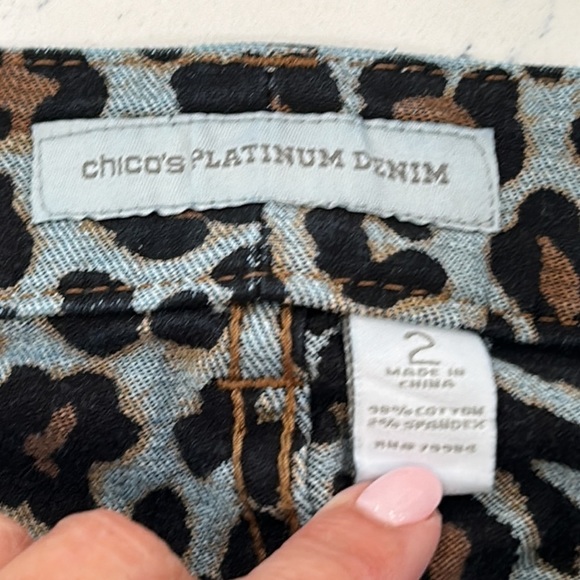 Chico’s Straight Medium Blue Jean sz.2/L/12 - Picture 4 of 5